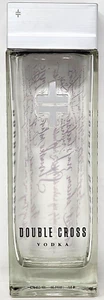 Double Cross Vodka Square Glass Bottle EMPTY Slovak Republic 750 ml DISCONTINUED - Picture 1 of 7