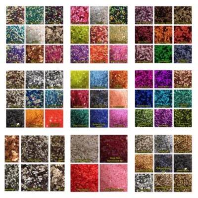 AARTI J TRIMS 10g Iridescent 3mm Round AB Loose sew on Sequins Clothes Wedding DIY Craft