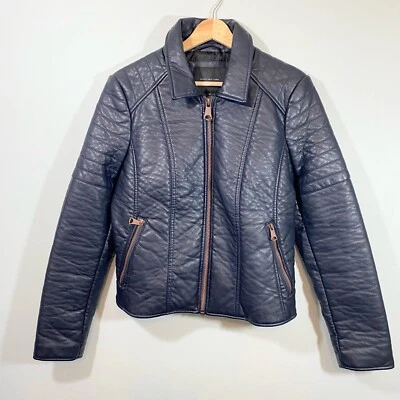 Chaqueta de motociclista Marc New York para mujer azul marino imitación cuero talla M Foto 1 de 4