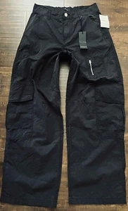 NWT FOREVER 21 Pants WIDE LEG UTILITY CARGO Baggy Straight Leg High Rise sz S - Picture 1 of 9