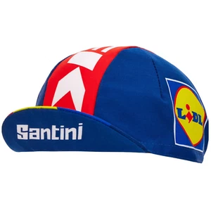 Santini Lidl Trek Euro Pro Team Cycling Cap of Mads Pederson - Made in Italy - Picture 1 of 3