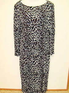 NWT Tory Burch Reva Leopard B Birch Heather Dress Large NEW - Picture 1 of 1