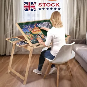 1500 Pieces Jigsaw Puzzle Table 4 Tilting Angle Board w/ Drawers & Foldable Legs - Picture 1 of 10