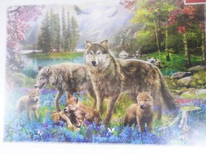 TREFL Puzzle 500 Pieces Spring Wolf Family Jigsaw Puzzles Premium Quality - Picture 1 of 9