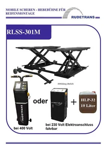 🔔MOBILE KFZ SCHERENHEBEBÜHNE RLSS-301M 3.0 t, 230 Volt, inkl ÖL 🔔 - Bild 1 von 13