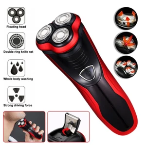 Electric Shaver Mens Razor Rotary Waterproof Pop-Up Trimmer Wet Dry Cordless - Picture 1 of 17