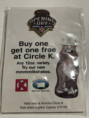 Arizona Diamondback Opening Day April 4th, 2005 Pin Lapel Circle K Promotion - Image 1 of 2