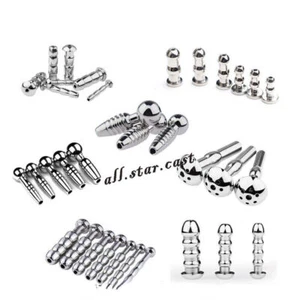 Neu 7 Stück Edelstahl Durchgangsloch Rohrstopfen Klangstab Peni Plug Perlen - Bild 1 von 25