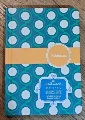 Hallmark Address Book Phone Stationary Password Keeper Section Green Blue Orange - Image 1 of 4