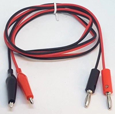 1m Prüfkabel Krokodilklemme 4mm Bananenstecker Kabel für Multimeter Prüfgerät