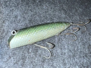 VINTAGE SOUTH BEND BASS-ORENO LURE GREEN SCALE NO EYES EARLY MODEL (#BS002) - Picture 1 of 5