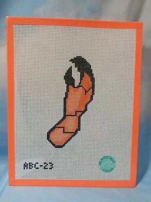 Atlantic Blue Canvas Florida Stone Crab Claw Handpainted Needlepoint  #23 - Image 1 of 3