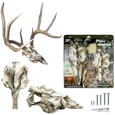 Realistic 3D Snow Camo Deer Skull Mounting System - Handcrafted Taxidermy Look - Image 1 of 4