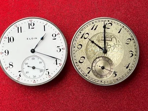 2 Elgin Taschenuhrwerke 12er - Bild 1 von 5