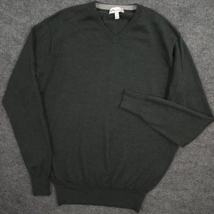 Peter Millar Crown weicher Pullover Herren S dunkelgrün Merinowolle Seidenmischung V-Ausschnitt - Bild 1 von 9