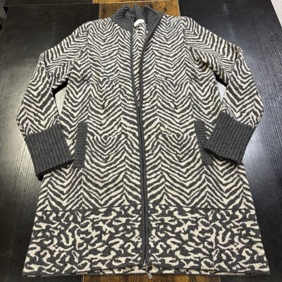 Suéter Kinross Cashmere Mujer Cremallera Completa Cuello Alto Manga Larga Gris Talla M Foto 1 de 4