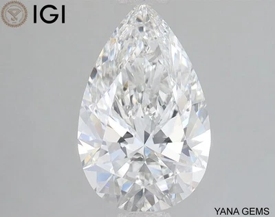 IGI Certificate PEAR Shape 1.50 Carat F Color VS1 Clarity CVD Lab Grown Diamond - Image 1 of 4