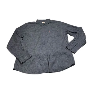 Camisa Levi's vintage para hombre 2XL azul floral algodón plisada manga larga abotonada - Imagen 1 de 7