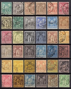 France 1876/1890 - Très belle collection de type Sage COTE 675€ - TB 1er choix - Picture 1 of 5