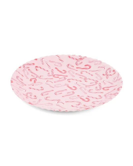 NEW Cupcakes & Cashmere Pink Candy Cane 16" Melamine Holiday Platter - Image 1 of 1