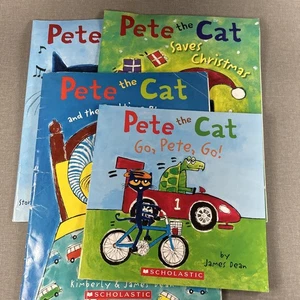 Pete the Cat by Dean Litwin Go Pete Blues Christmas Rocking Paperback 4 Book Lot - Picture 1 of 16
