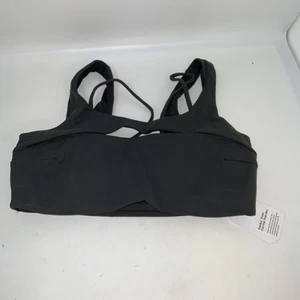 LULULEMON Everlux Front Cut-Out Sports Training Bra Grey Size UK 12 US 8 New Wit - Picture 1 of 5