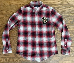Polo Ralph Lauren Crest Hemd Damen M rot kariert Flanell Knopfleiste Classic Fit - Bild 1 von 9