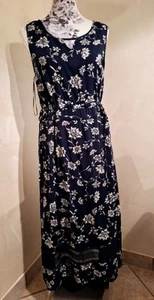 Maxikleid Sommerkleid Blau Blumen Gr. 38 Kleid Lang v. Yessica - Bild 1 von 12