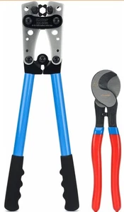 iCrimp Battery Cable Lug Crimping Tool for 8, 6, 4, 2, 1, 1/0 AWG Heavy Blue P4 - Imagen 1 de 6