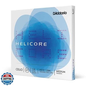 D'Addario Helicore Cello String Set, 1/4 Scale, Medium Tension - Picture 1 of 5