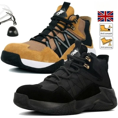 Mens Steel Toe Cap Boots Safety Trainers Work Shoes Lightweight Leather Hiking* - Image 1 of 4