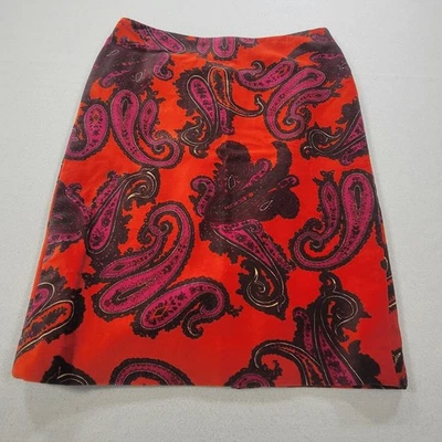 Falda Talbots Pana Cachemira Forrada Lápiz Mujer 6 Rojo Rosa Audaz Otoño Vacaciones Foto 1 de 4