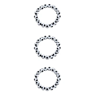  3 stücke Kunststoff Fußball Armband Fußball Liebhaber Perlen Armband Geburtstag - Bild 1 von 4