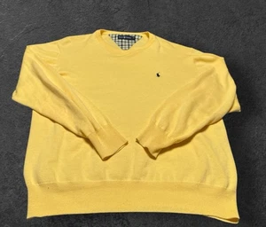 Suéter Ralph Lauren Para Hombre Cuello Redondo Algodón, Amarillo, Talla Mediana, Ligero - Imagen 1 de 4