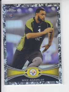 2012 Topps Chrome MIKE ADAMS RC Camo Refractor /499 Steelers #197 - Picture 1 of 2