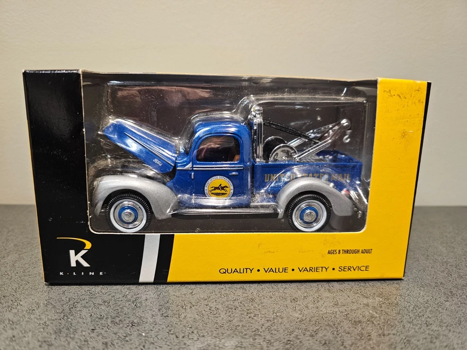 Camión de remolque Ford US Mail 1940 K-Line Kruisers azul/sil 1/43 diecast raro nuevo en caja Foto 1 de 4