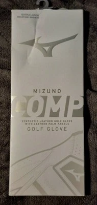 Guantes de golf Mizuno Comp para hombre X-grandes blancos/negros para mano izquierda (#99) Foto 1 de 3
