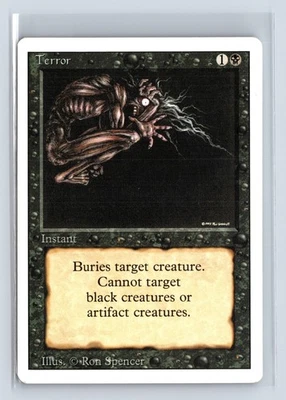 (3x) TERROR – MTG Magic the Gathering Card – Revised – Common - Image 1 of 4