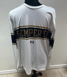 CAMISA UNDER ARMOUR SEMPER FI BLANCA MANGA LARGA GRANDE "¡OORAH!" - Imagen 1 de 9