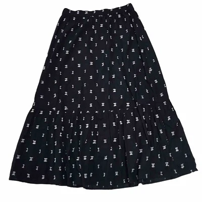 Maxi Falda LOFT Grande Azul Bordada Costera Boho Pradera Lechera Casa de Campo Foto 1 de 4