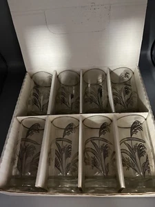 Lotus Brand Reed Grass/Blades MCM Tumblers 5.5" Silver Original Box - Picture 1 of 4