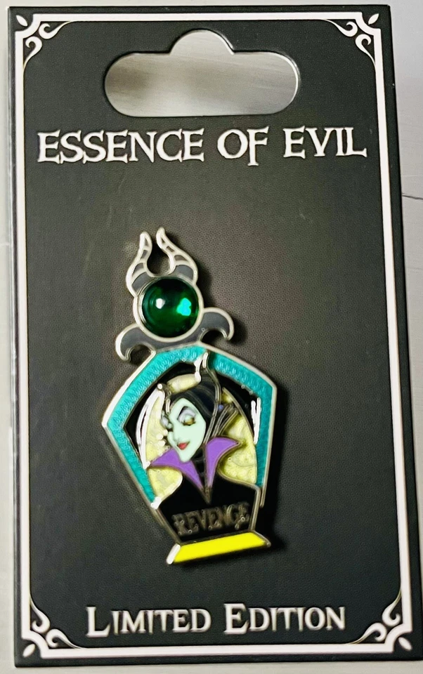 迪士尼Essence of Evil香水复仇Maleficent珠宝3D徽章LE 3000全新 — 第 1/1 张图片