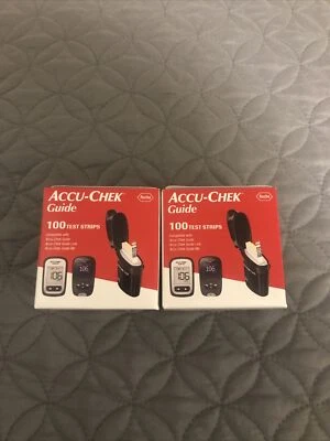 2 Of Brand New Accu-Chek Guide 200 Strips Totally Exp: 2026/08/15 Free Shipping - Image 1 of 3