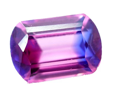 NATURAL BI-COLOR PITAMBARI SAPPHIRE 11.70CT CUSHION CUT CERTIFIED LOOSE GEMSTONE - Image 1 of 4