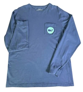 Vineyard Vines Size M Every Tailgate Should Feel This Good LS Navy Blue T Shirt - Picture 1 of 11