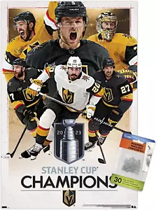 Las Vegas Golden Knights - Campeonato de la Copa Stanley 2023 Póster de Pared Campeón - Imagen 1 de 12