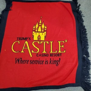 Trump's Castle Casino Atlantic City Vintage Throw Blanket 37x46 "1985" - Picture 1 of 8