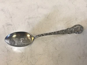 Antico cucchiaio ricordo Watson argento sterling Cincinnati Ohio Davidson fontana - Foto 1 di 8