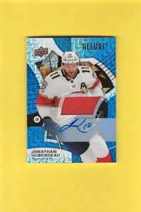 2021-22 Upper Deck Allure Blue Line Auto Jersey /25 Jonathan Huberdeau #54 Auto