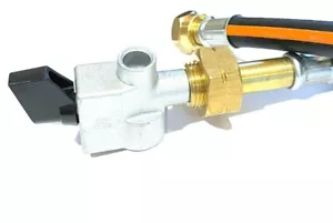 21 mm Clip On Adaptor Inc Gas Hose Pigtail - 0.5m length Butane Nut x W20 - Picture 1 of 12